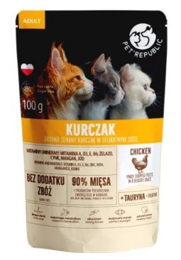 PET REPUBLIC Adult Kurczak drobno siekany - mokra karma dla kota - 100 g PetRepublic