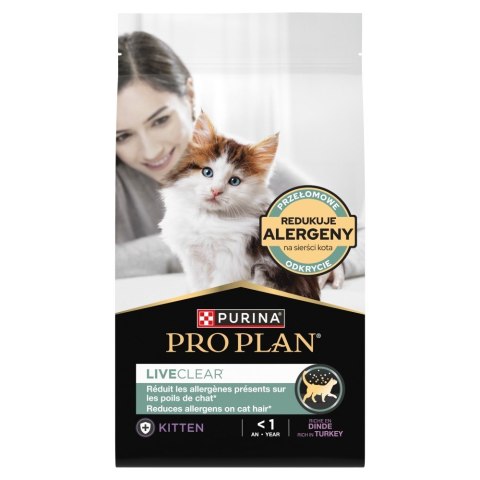 PURINA PRO PLAN LIVECLEAR KITTEN Bogata w Indyka 1,4kg PURINA NESTLE