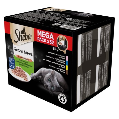 SHEBA Tacka Sos Kacz/Kur/Łos/Tuń 32x85g Sheba