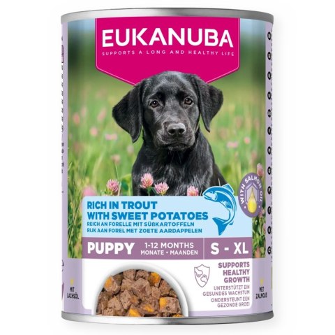 EUK DOG CAN LC PUP AB TRUT&SWPT 400G EUKANUBA