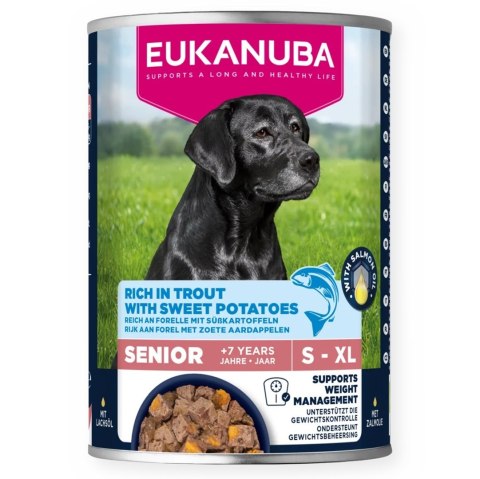 EUK DOG CAN LC SR AB TRUT&SWPT 400G EUKANUBA