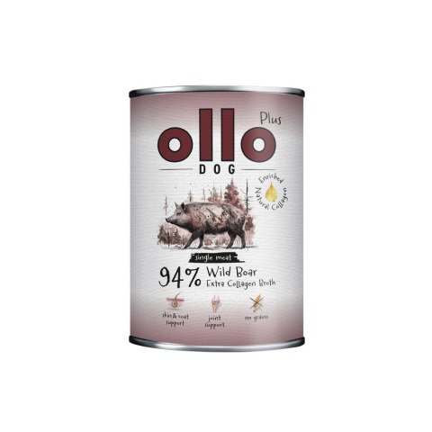 Ollo Plus Kolagen Dzik 400g puszka dla psa OLLO