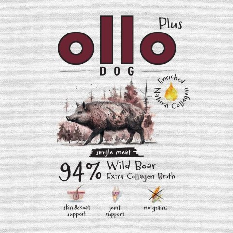 Ollo Plus Kolagen Dzik 400g puszka dla psa OLLO