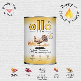 Ollo Plus Kolagen Indyk 400g puszka dla psa OLLO