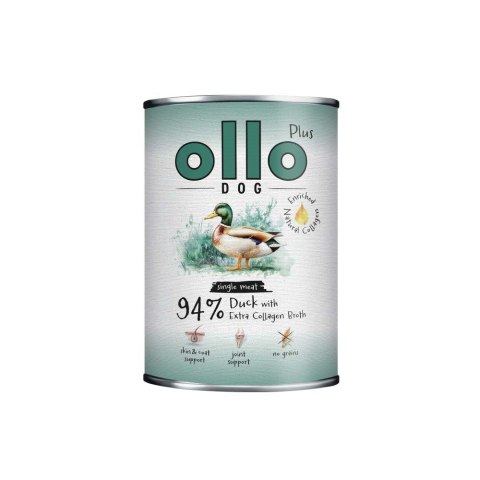 Ollo Plus Kolagen Kaczka 400g puszka dla psa OLLO
