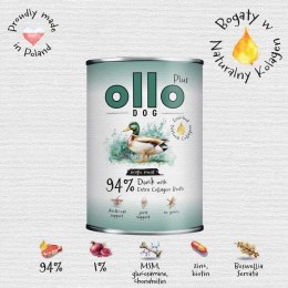 Ollo Plus Kolagen Kaczka 400g puszka dla psa OLLO