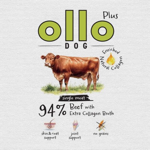 Ollo Plus Kolagen Wołowina 400g puszka dla psa OLLO