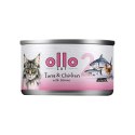 Ollo Tuna & Chicken with Salmon in Broth Nr 2 70g OLLO