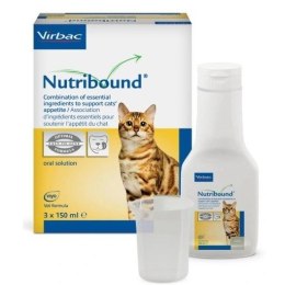 VIRBAC NUTRIBOUND smaczny roztwór doustny dla kotów 3x150ml Virbac