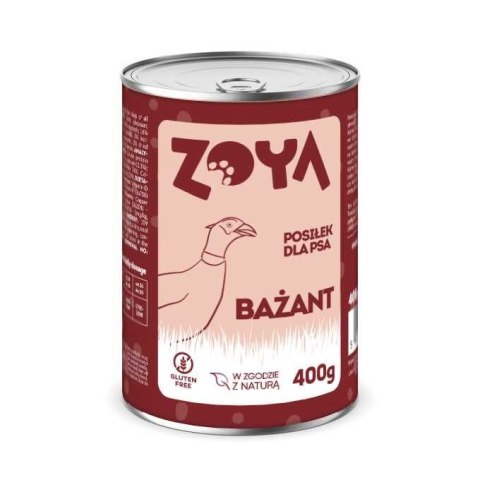 ZOYA Bażant - puszka mokra karma dla psów 400g ZOYA