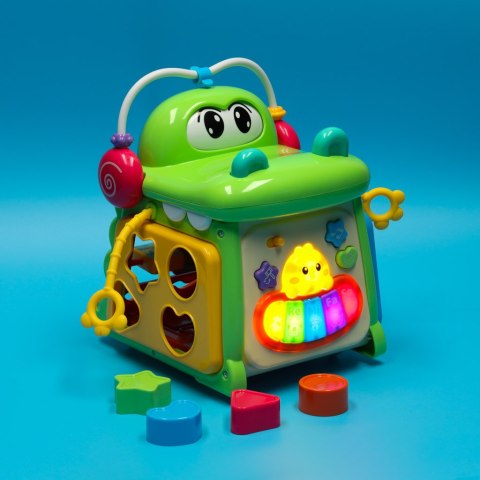 Kostka edukacyjna sorter z pianinkiem krokodyl 4w1 Kik Sp. z o. o. Sp. k. Kostka edukacyjna sorter z pianinkiem krokodyl 4w1 Kik Sp. z o. o. Sp. k.