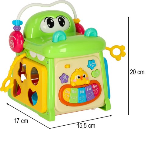 Kostka edukacyjna sorter z pianinkiem krokodyl 4w1 Kik Sp. z o. o. Sp. k. Kostka edukacyjna sorter z pianinkiem krokodyl 4w1 Kik Sp. z o. o. Sp. k.
