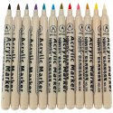 Markery akrylowe do tkanin kamieni pisaki flamastry mazaki wodoodporne DIY 12 szt. Kik Sp. z o. o. Sp. k.