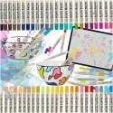 Kik Sp. z o. o. Sp. k. Markery akrylowe do tkanin kamieni pisaki flamastry mazaki wodoodporne DIY 48 szt.