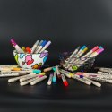 Kik Sp. z o. o. Sp. k. Markery akrylowe do tkanin kamieni pisaki flamastry mazaki wodoodporne DIY 48 szt.