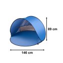 Namiot plażowy duży samorozkładający się automatyczny na plażę parawan ogrodowy XL 146x146cm + pokrowiec Kik Sp. z o. o. Sp. k.