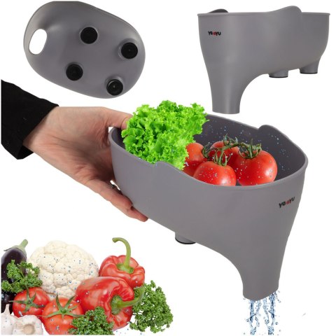Sitko do zlewu durszlak ociekacz miska z lejkiem organizer kuchenny słonik Kik Sp. z o. o. Sp. k. Sitko do zlewu durszlak ociekacz miska z lejkiem organizer kuchenny słonik Kik Sp. z o. o. Sp. k.