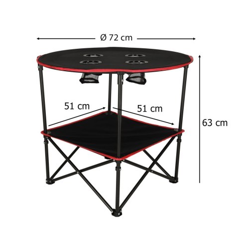 Stolik stół turystyczny składany przenośny kempingowy z pokrowcem 72 cm x 72 cm Kik Sp. z o. o. Sp. k. Stolik stół turystyczny składany przenośny kempingowy z pokrowcem 72 cm x 72 cm Kik Sp. z o. o. Sp. k.
