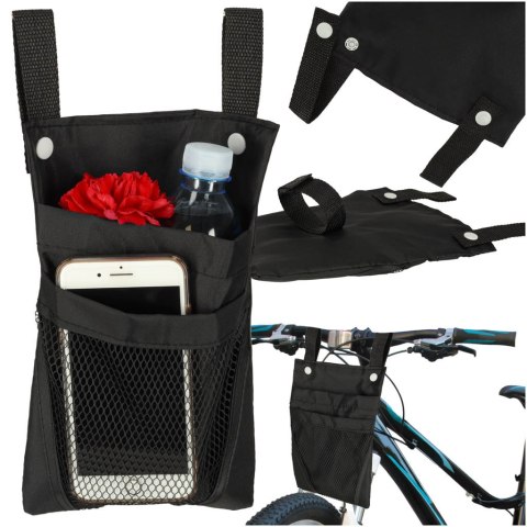 Torba na rower hulajnogę kierownicę telefon sakwa rowerowa czarna Kik Sp. z o. o. Sp. k. Torba na rower hulajnogę kierownicę telefon sakwa rowerowa czarna Kik Sp. z o. o. Sp. k.