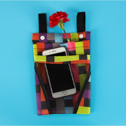 Torba na rower hulajnogę kierownicę telefon sakwa rowerowa kolorowa kratka Kik Sp. z o. o. Sp. k. Torba na rower hulajnogę kierownicę telefon sakwa rowerowa kolorowa kratka Kik Sp. z o. o. Sp. k.