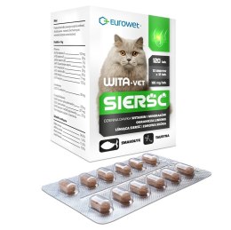 Eurowet Wita-Vet Sierść Wsparcie sierści i skóry dla kota 120szt/10blistrów EUROWET