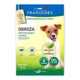 FRANCODEX PL Obroża odstraszająca insekty dla psów poniżej 10 kg , 35 cm (FR179171)