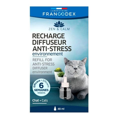 FRANCODEX Wkład do dyfuzora dla kota, uspokajający wpływ feromonów 48 ml (FR170336)