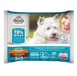 Frendi indyk, dziczyzna saszetki dla psa 4x100g Frendi