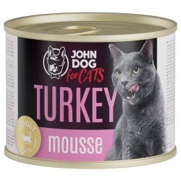 JD for CATS DOROSŁY INDYK MUS puszka KARMA MOKRA 200g JOHN DOG