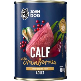 JOHN DOG BERRY CIELĘCINA z żurawiną mokra karma dla psa 400g JOHN DOG