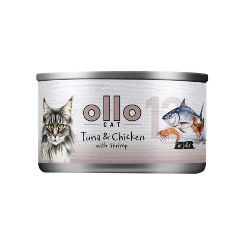 Ollo Tuna & Chicken with Shrimp in Jelly Nr 12 70g OLLO