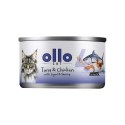 Ollo Tuna & Chicken with Squid & Shrimp in Broth Nr 4 70g OLLO
