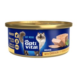OptiVital mini puszka - Mus dla dorosłych kotów z kurczakiem 85g OptiVital
