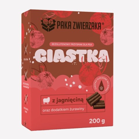 Paka Zwierzaka Jagnięcina z żurawiną przysmak 200g PAKA ZWIERZAKA