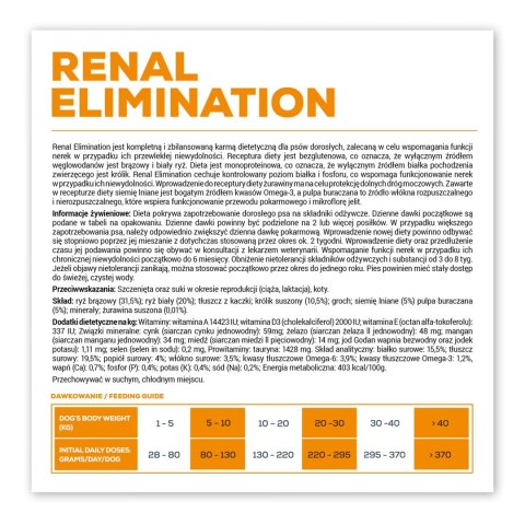 VetExpert Veterinary Diet Renal Elimination dog 8kg (OUTLET) VetExpert