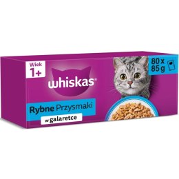 Whiskas Rybne przysmaki w galaretce mokra karma dla kota 80x85g Whiskas