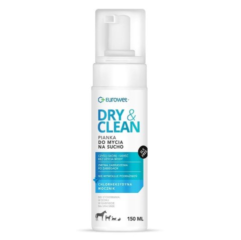 Eurowet Dry&Clean Pianka do mycia na sucho dla psa i kota 150ml EUROWET