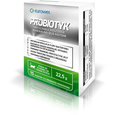 Eurowet Probiotyk Wsparcie jelit dla kota 15x1,5g EUROWET