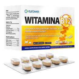 Eurowet Witamina B12 trzustka/jelita pies/kot 50szt EUROWET