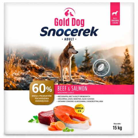 Gold Dog Snocerek Adult Beef & Salmon 15kg GOLD DOG