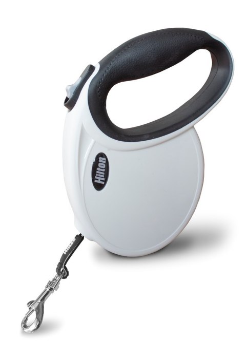 HILTON SMART DOG TAPE M BIAŁO-CZARNA SMYCZ AUTOMATYCZNA 4M DLA PSA DO 20KG Hilton