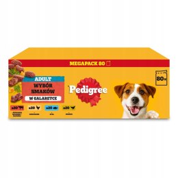 Pedigree wybór smaków z warzywami w galaretce mokra karma dla psa 80x100g Pedigree