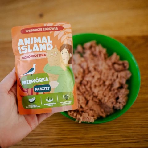 ANIMAL ISLAND Monoproteinowa przepiórka dla kota 100g ANIMAL ISLAND