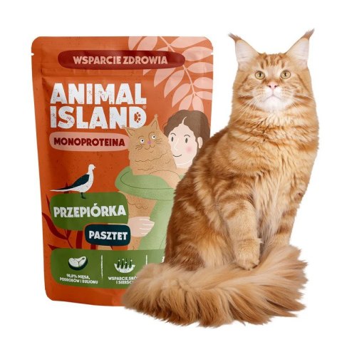 ANIMAL ISLAND Monoproteinowa przepiórka dla kota 100g ANIMAL ISLAND