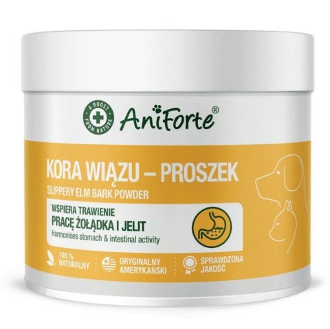 AniForte KORA WIĄZU - PROSZEK NA WSPARCIE TRAWIENIA DLA KOTA/PSA 100g AniForte