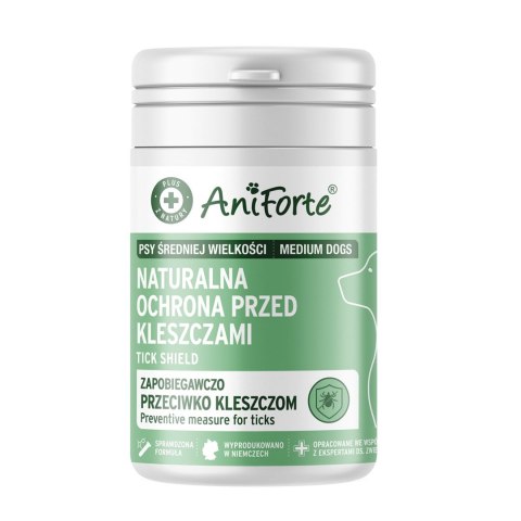 AniForte NATURALNA OCHRONA PRZED KLESZCZAMI - KAPSUŁKI DLA ŚREDNICH PSÓW 60szt AniForte