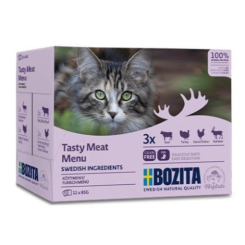 Bozita Kawałki w Sosie z Mięsem-12 x 85g BOZITA
