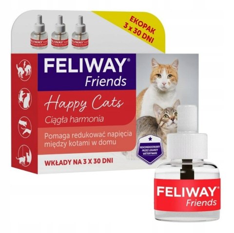 Ceva Feliway Friends Wkład Feromony Redukujące Napięcie Między Kotami 3x48ml Ceva