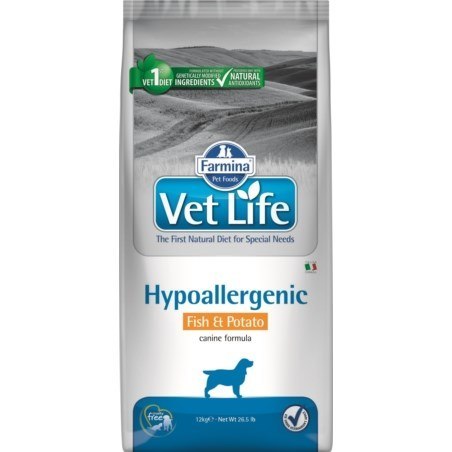 FARMINA Vet Life Hypoallergenic Fish & Potato Canine - sucha karma dla psa - 12 kg Farmina
