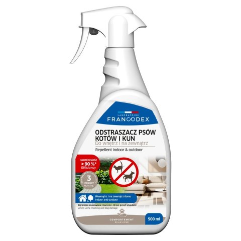 FRANCODEX PL Spray odstraszający do wnętrz i na zewnątrz psy/koty/kuny 500ml (FR179169)
